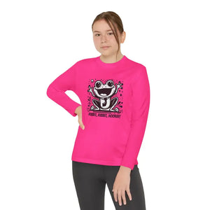 Frog Fun Youth Long Sleeve Tee Sport-tek Posicharge Fabric - Dipaliz - T-shirts