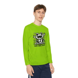 Frog Fun Youth Long Sleeve Tee Sport-tek Posicharge Fabric - Dipaliz - T-shirts