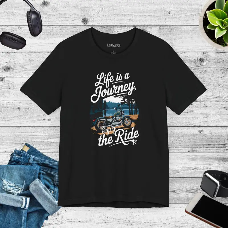 Life’s Journey Unisex Jersey Tee - Ride in Style - Black / s T-shirt