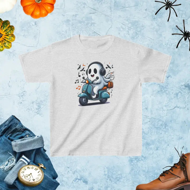 Dogoween Kids Tee for Festive Fun and School Days - Ash / Xs Clothes