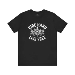 Soft Unisex Jersey Short Sleeve Ride Hard Live Free - Dipaliz - T-shirts