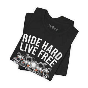 Unisex Jersey Short Sleeve Tee - Ride Hard Live Free - Dipaliz - T-shirts