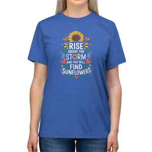 Unisex Triblend Tee - Rise Above the Storm - Dipaliz - True Royal Triblend / s - T-shirts