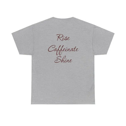 Rise Caffeinate Shine and Bicycle Fitness Unisex Heavy Cotton Tee - T-shirt