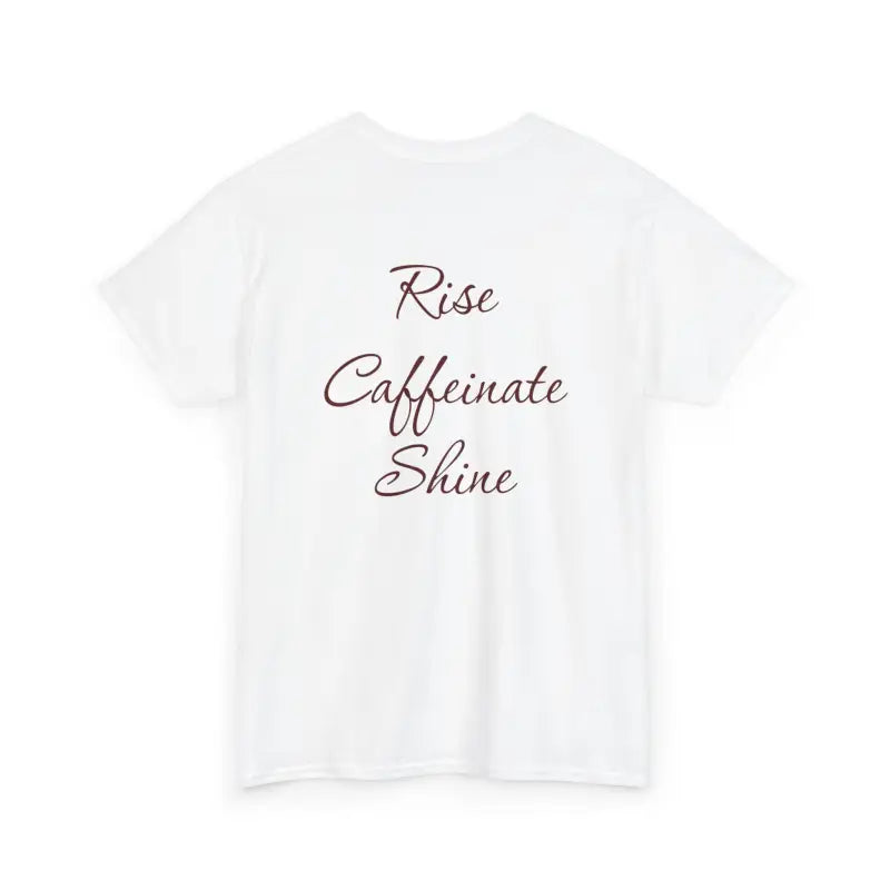 Rise Caffeinate Shine and Bicycle Fitness Unisex Heavy Cotton Tee - T-shirt