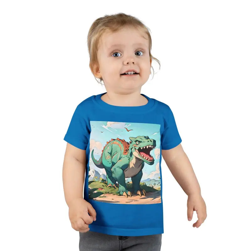 Roar-some Green Dinosaur Toddler T-shirt Fun - Sapphire / 5t Kids Clothes