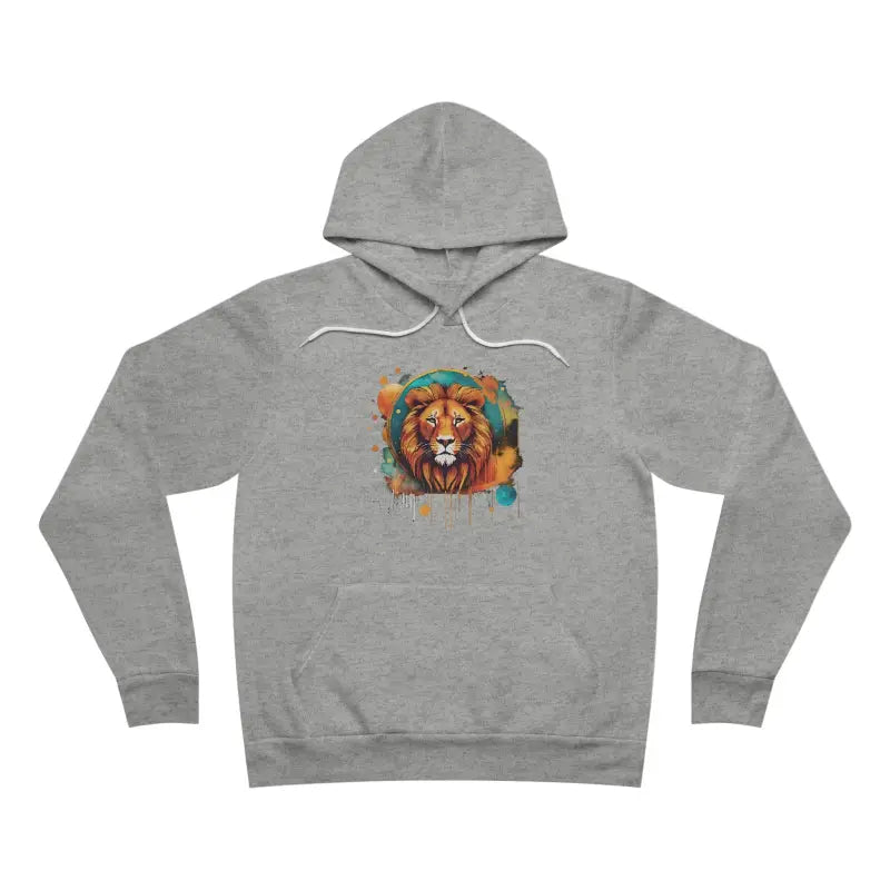 Roar-some Unisex Lion Hoodie: Cozy Medium Fabric Bliss! - Athletic Heather / Xs Hoodie