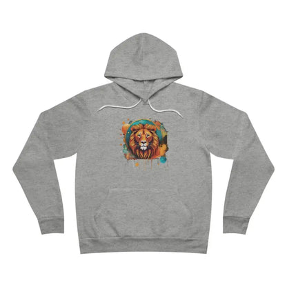 Roar-some Unisex Lion Hoodie: Cozy Medium Fabric Bliss! - Athletic Heather / Xs Hoodie