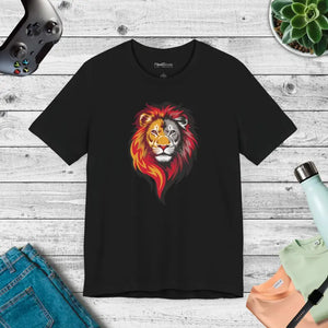 Fierce Lion Unisex Jersey Tee - Bold Style Statement - Dipaliz - Black / s - T-shirts