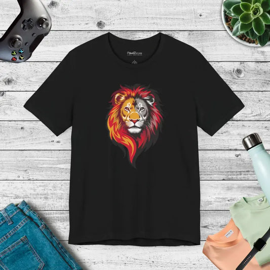 Unleash Style with the Fierce Lion Unisex Jersey Tee - Black / s T-shirt