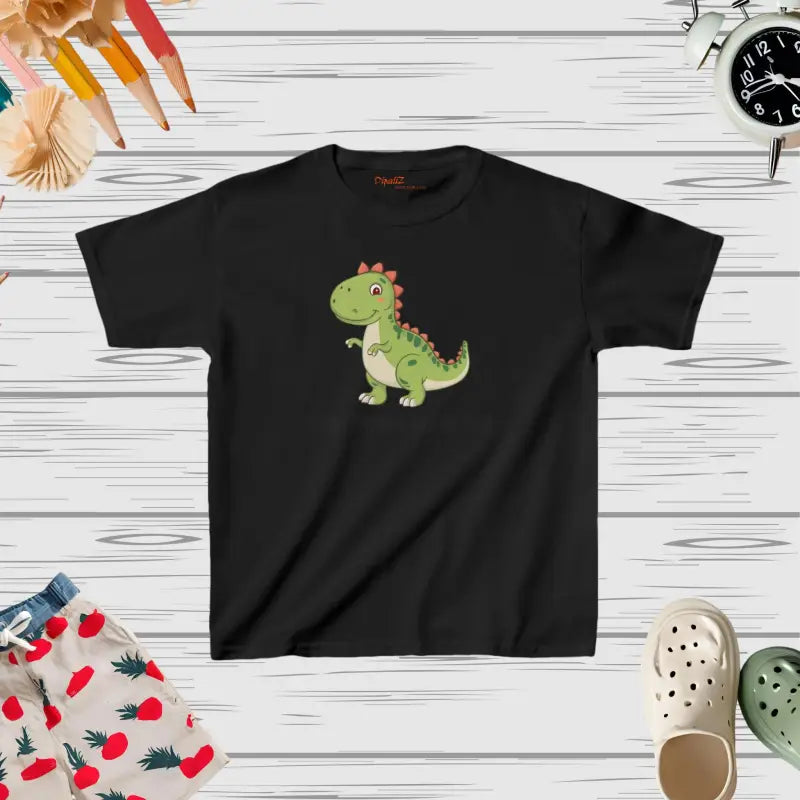 Dino Love: Kids Heavy Cotton™ Toddler Tee - Xs / Black Clothes