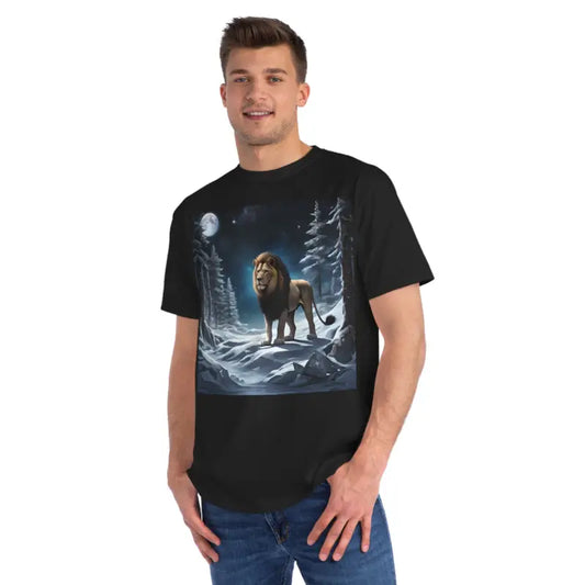 Roar with Style: Organic Lion Moonlight Tee - Black / s T-shirt