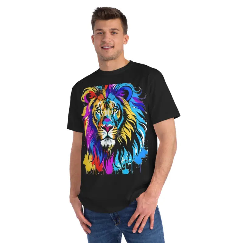 Roar in Style with Majestic Lion Organic Unisex Classic Tee - Black / s T-shirt