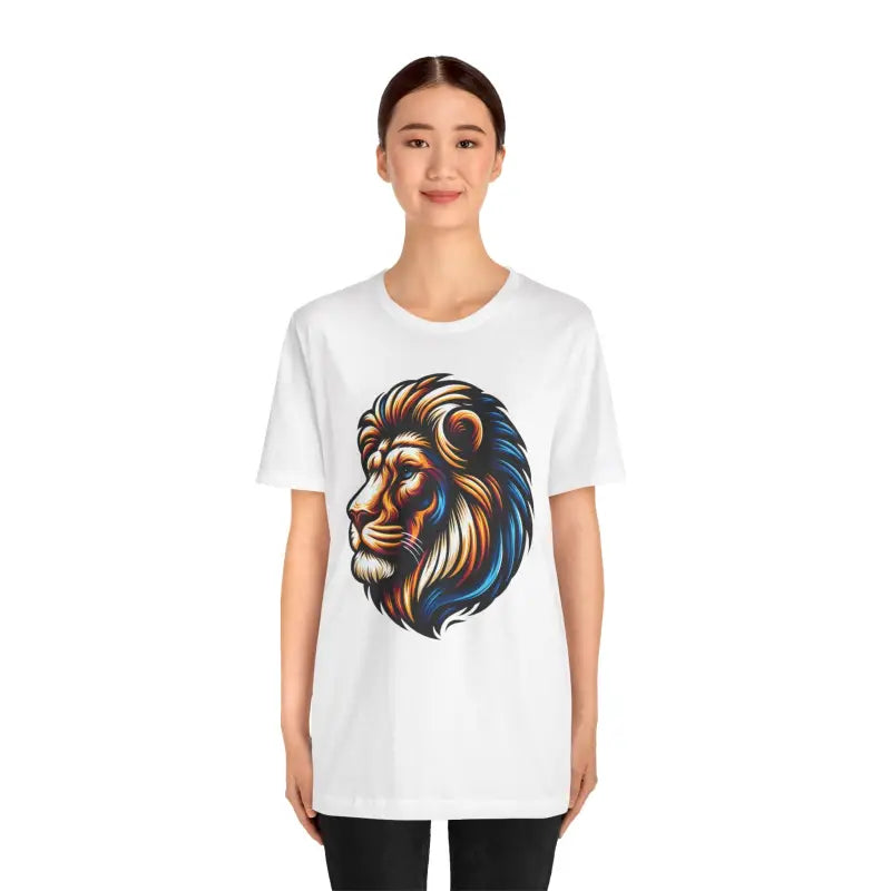 Unleash Style with the Roar Unisex Lion Jersey Tee - T-shirt