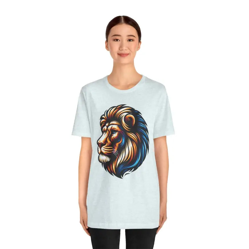 Unleash Style with the Roar Unisex Lion Jersey Tee - T-shirt