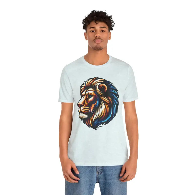 Unleash Style with the Roar Unisex Lion Jersey Tee - T-shirt