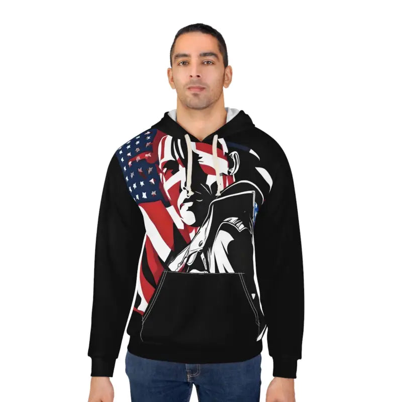 Patriotic Pullover Hoodie: Rock American Pride in Style - All Over Prints