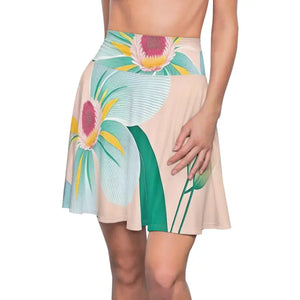 Skater Skirt - Large Blue Flower Polyester Spandex - Dipaliz - Xl / 4 Oz. - Skirts