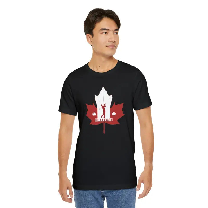 Rock Canada Day with Golf Unisex Jersey Tee - Black / s T-shirt