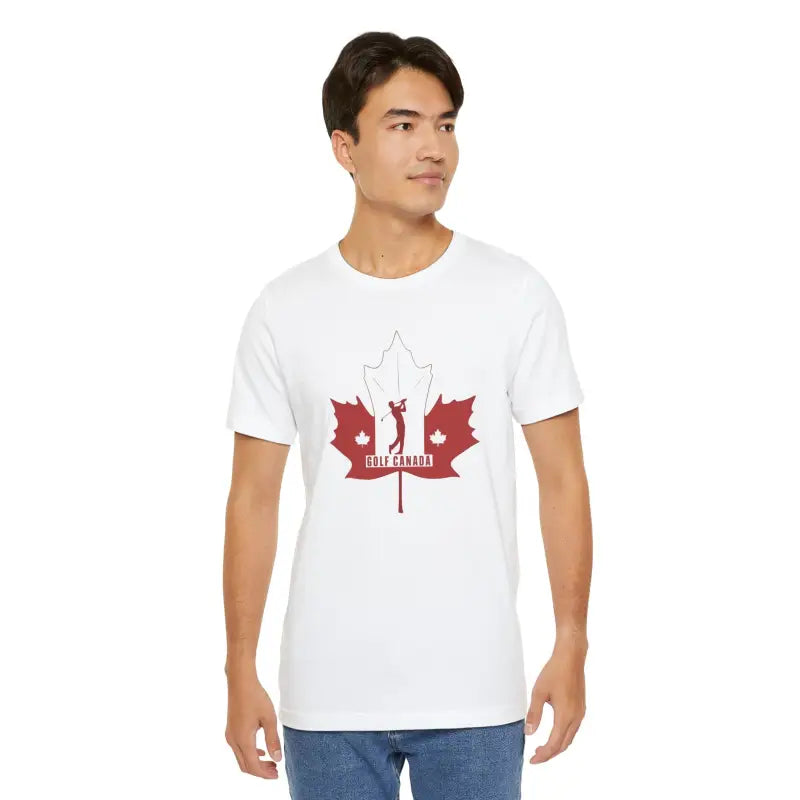 Rock Canada Day with Golf Unisex Jersey Tee - White / s T-shirt