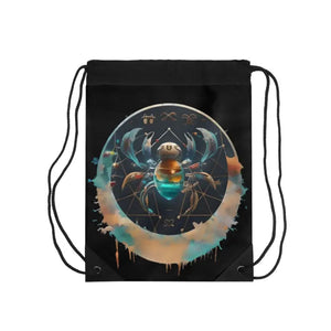 Cancer Zodiac Drawstring Bag - Bold Crab Style - Dipaliz - one Size - Handbags