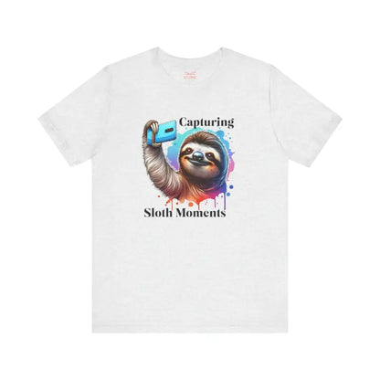 Rock Cozy Style with Comfy Sloth Selfie Cotton Tee - T-shirt