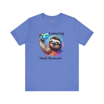 Rock Cozy Style with Comfy Sloth Selfie Cotton Tee - T-shirt