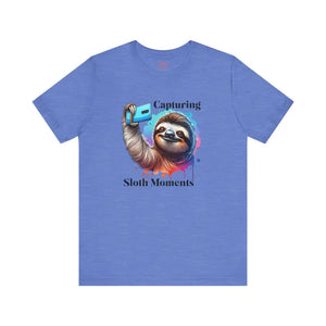 T-shirts - Sloth Selfie Tee - Comfy Cotton Short Sleeve - Dipaliz