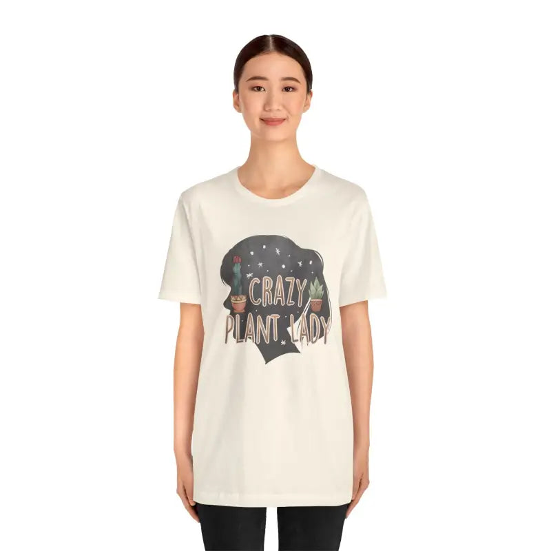 Crazy Plant Lady Tee - Flaunt your Foliage Flair - Natural / s T-shirt