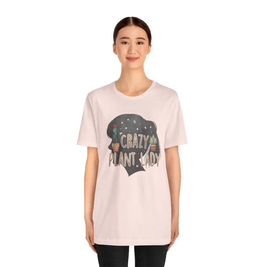 Crazy Plant Lady Tee - Flaunt your Foliage Flair - Soft Pink / s T-shirt