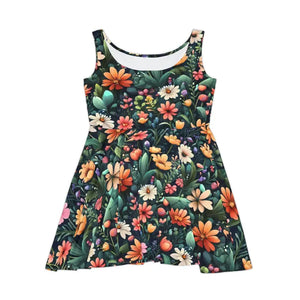Women’s Skater Dress Large Flowers Bold Style - Dipaliz - Dresses