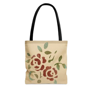 Aop Tote Bag Rose Flowers Vibrant Runway Style Dipaliz - Bags