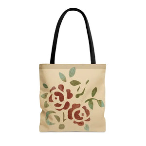 Aop Tote Bag Rose Flowers Vibrant Runway Style Dipaliz - Bags