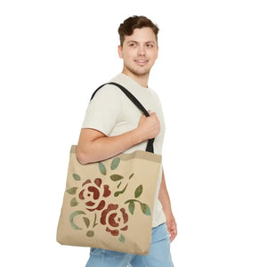 Aop Tote Bag Rose Flowers Vibrant Runway Style Dipaliz - Large - Bags