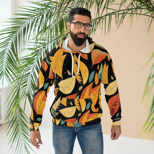 Aop Unisex Pullover Hoodie Colored Fall Leaves Print Dipaliz - s - Hoodies