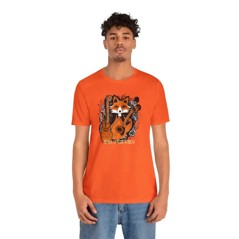 Rock your Style: Fox Guitar Unisex Jersey Short Sleeve Tee - Orange / s T-shirt