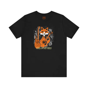 Fox with a Guitar T-shirt - Bold Women’s Fashion Rock Style - Dipaliz - T-shirts