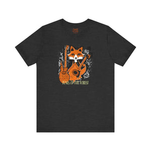 Fox with a Guitar T-shirt - Bold Women’s Fashion Rock Style - Dipaliz - T-shirts