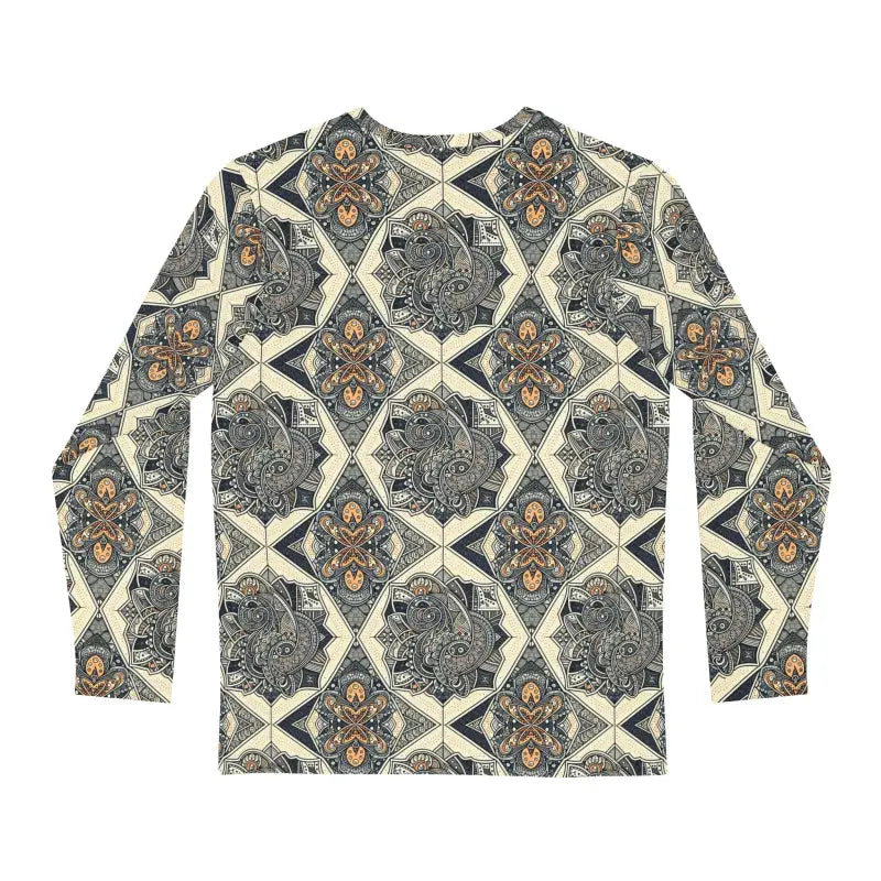 Rock the Geometric Vibe in a Long Sleeve Aop Shirt - All Over Prints