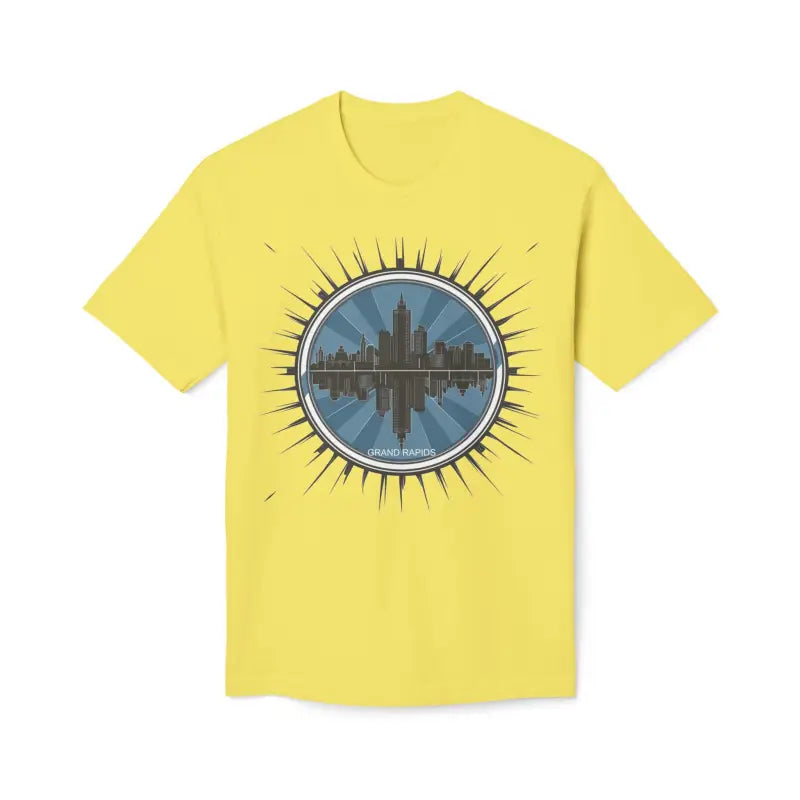 Rock the Grand Rapids Skyline in a Trendy Unisex Cotton Tee - T-shirt