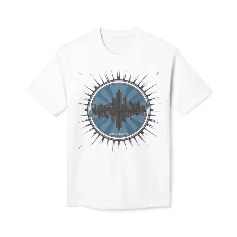 Rock the Grand Rapids Skyline in a Trendy Unisex Cotton Tee - T-shirt