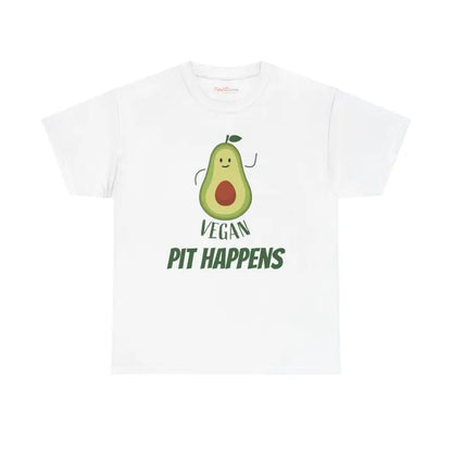 Rock the Guac: Vegan Pit Happens Heavy Cotton Tee - T-shirt