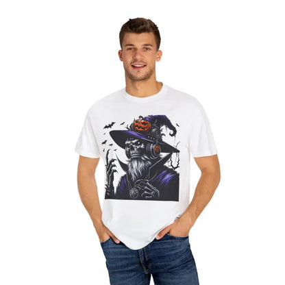 Rock Halloween in a Comfort Colors Skeleton Witch Tee - T-shirt