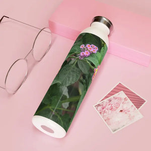 Slim Water Bottle Lantana Flowers Fashion Hydration by Dipaliz - 20oz / White - Bottles