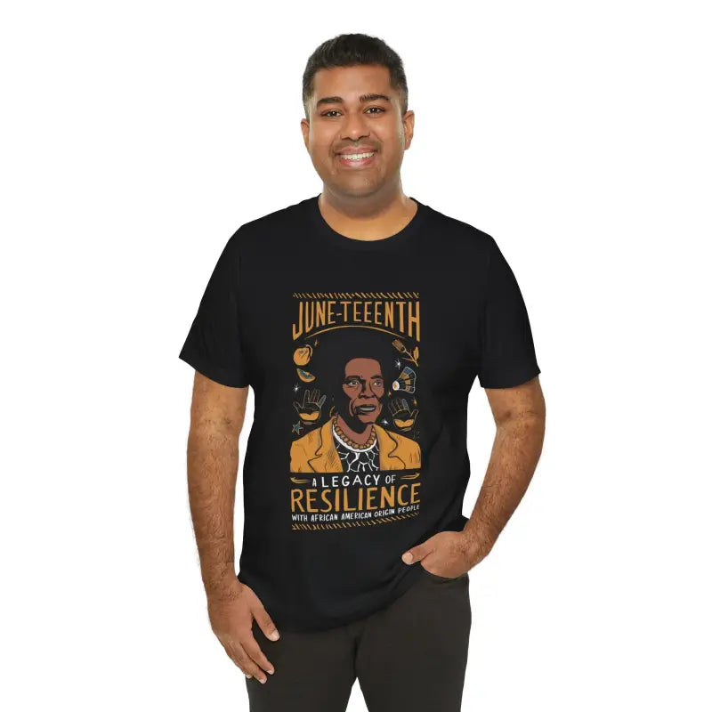 Rock Juneteenth Spirit with our Unisex Jersey Tee - Black / s T-shirt