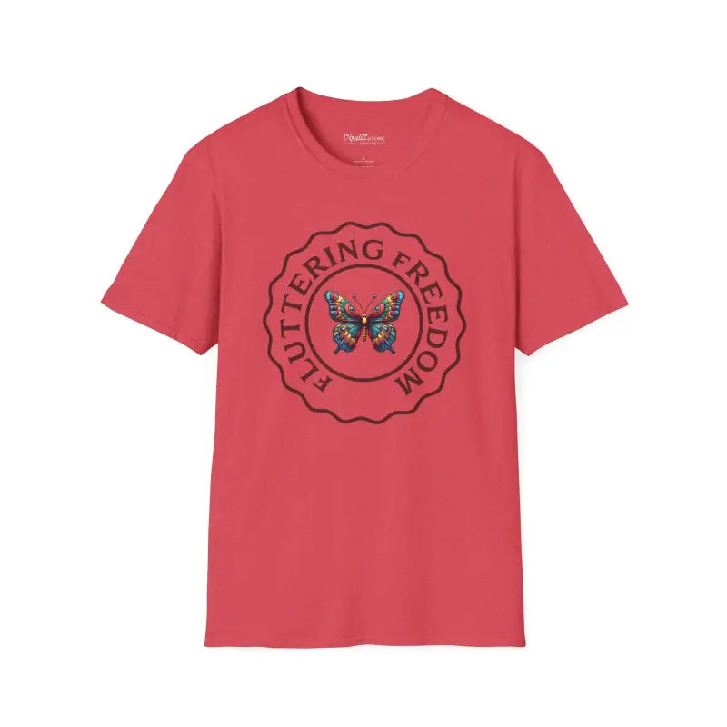 Elevate your Style with the Softstyle Fluttering Freedom Butterfly Tee - T-shirt