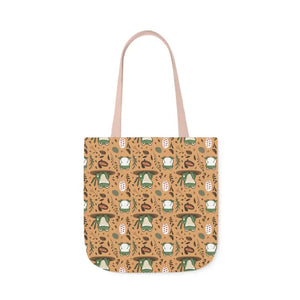 Frog Canvas Tote Bag - Playful Print Shopping Carry All - Dipaliz - Totes