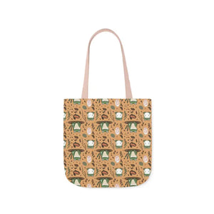 Frog Canvas Tote Bag - Playful Print Shopping Carry All - Dipaliz - Totes