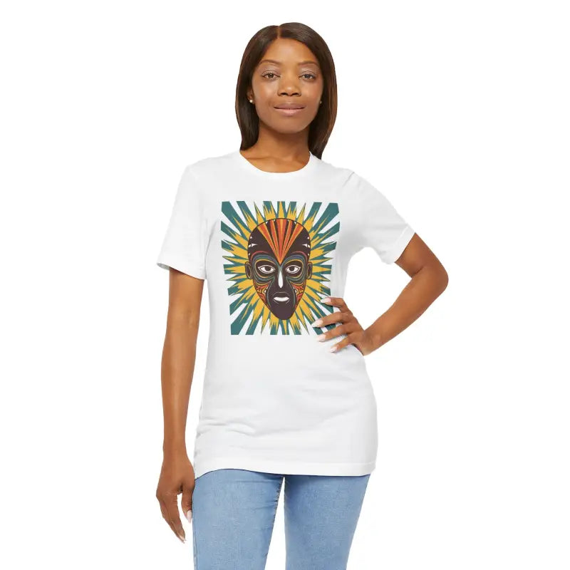 Turn Heads in our Painted Face Unisex Jersey Short Sleeve Tee - White / s T-shirt