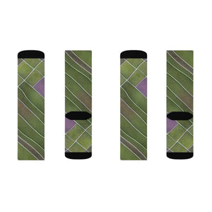 Purple Abstract Pattern Socks - Vibrant Comfort Style - Dipaliz